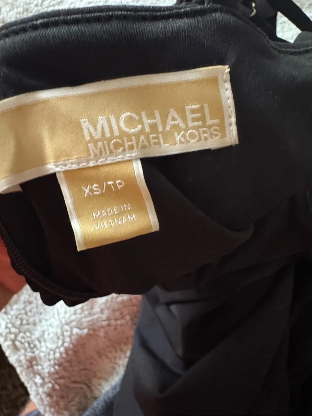 Michael Kors Black Ruched Maxi Slip Dress